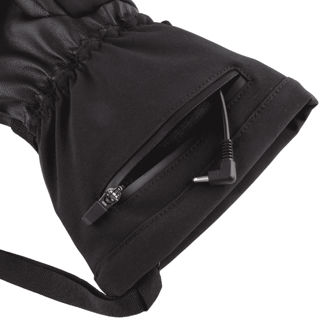 Oven heated gloves in black