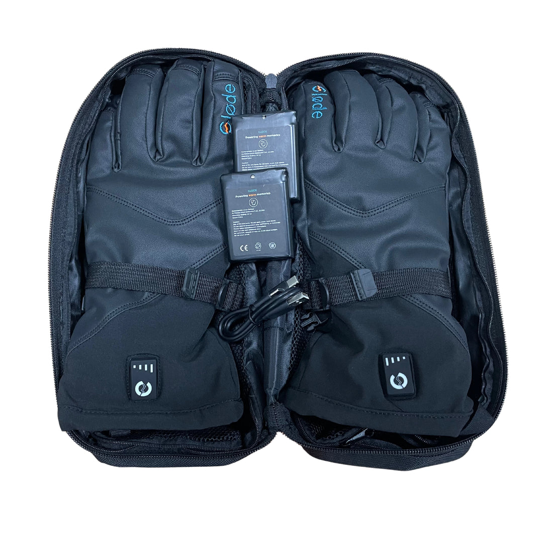 Oven heated gloves in black